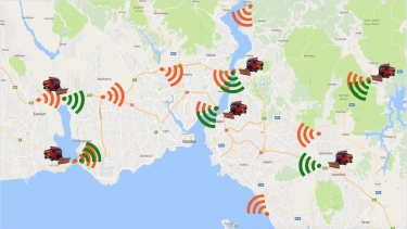 En yakın araç, donma uyarısı gelen lokasyon otomatik yönlendirilir.